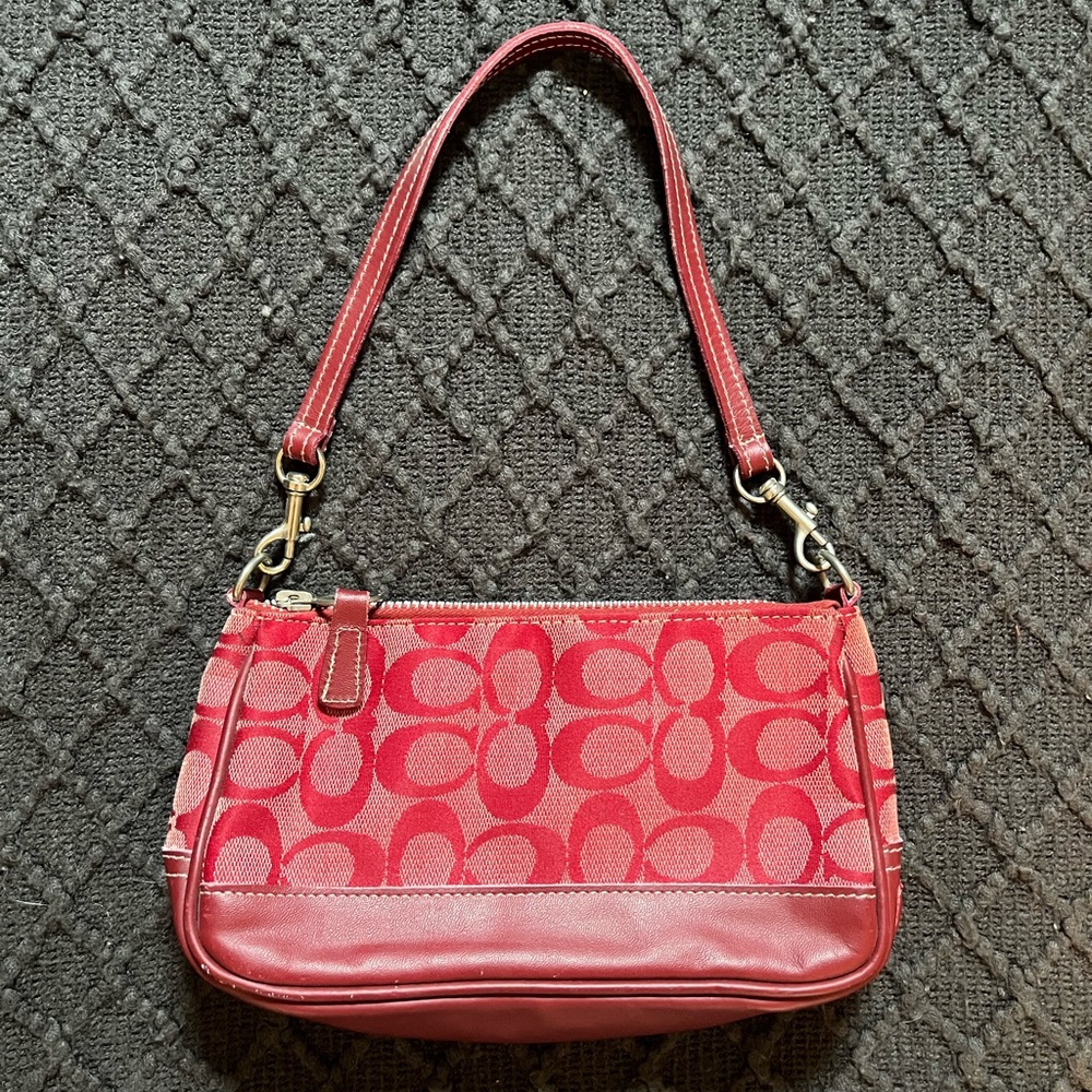 Coach Red Monogram Bag